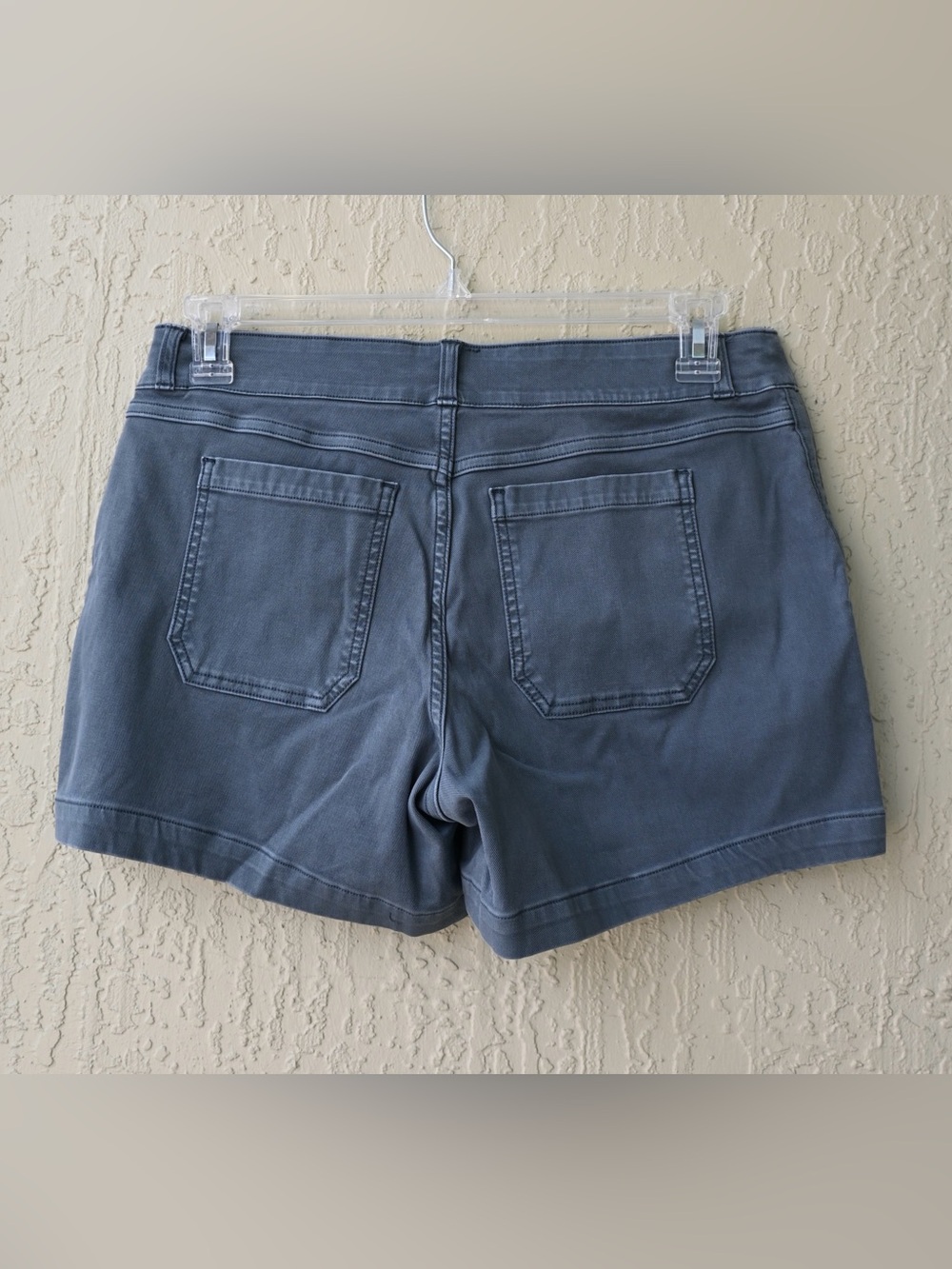SPANX Stretch Twill Shorts in Hazy Grey - Picture 2 of 2